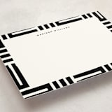 "Block Stripes" - Personalized Stationery Cards in Coal by Robert and Stella - Detail