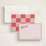 "Curves" - Personalized Stationery Cards in Lilac by Morgan Kendall - Assembled