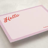 "Curves" - Personalized Stationery Cards in Lilac by Morgan Kendall - Detail