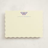 "Butterfly Notecard" - Personalized Stationery Cards in Periwinkle by IGGI - Front