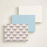"Butterfly Notecard" - Personalized Stationery Cards in Periwinkle by IGGI - Back of Card Options