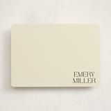 "Corner Block" - Personalized Stationery Cards in Cream by Robert and Stella - Front