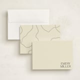 "Corner Block" - Personalized Stationery Cards in Cream by Robert and Stella - Assembled