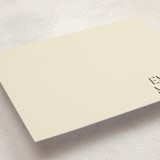 "Corner Block" - Personalized Stationery Cards in Cream by Robert and Stella - Detail