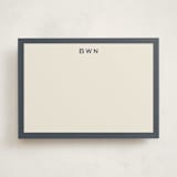 "Tailor" - Personalized Stationery Cards in Slate by Megan Davis - Front