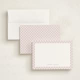 "Checks" - Personalized Stationery Cards in Lilac by Megan Cash - Assembled