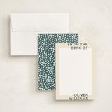 "Boldish" - Personalized Stationery Cards in Ocean by Owl and Toad - Assembled