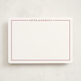 "the gentleman" - Personalized Stationery Cards in Fuchsia Rose by The Social Type - Front