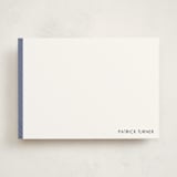 "Herringbone" - Personalized Stationery Cards in Navy by Seth Caskey - Front