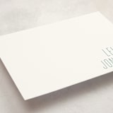 "Modern Couple" - Personalized Stationery Cards in Emerald by Ann Gardner - Detail
