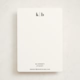 "Honorable" - Personalized Stationery Cards in Onyx by Jennifer Postorino - Front