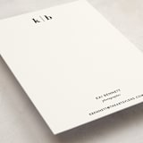"Honorable" - Personalized Stationery Cards in Onyx by Jennifer Postorino - Detail
