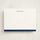 "Preppy Stripe" - Personalized Stationery Cards in Navy by Ann Gardner - Front