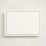 "Outlined" - Personalized Stationery Cards in Charcoal by Ashlee Townsend - Front