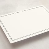 "Outlined" - Personalized Stationery Cards in Charcoal by Ashlee Townsend - Detail