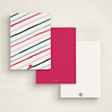 "Abstract Floral" - Personalized Stationery Cards in Wild Strawberry by Holly Whitcomb - Back of Card Options