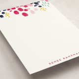 "Abstract Floral" - Personalized Stationery Cards in Wild Strawberry by Holly Whitcomb - Detail