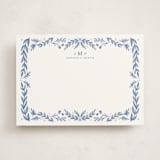 "Framed in Floral" - Personalized Stationery Cards in Delft by Heather Cairl - Front