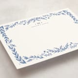"Framed in Floral" - Personalized Stationery Cards in Delft by Heather Cairl - Detail