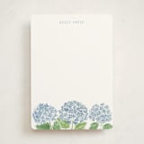 "Hydrangea Love" - Personalized Stationery Cards in Sky by Lydia Carns - Front