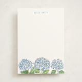 "Hydrangea Love" - Personalized Stationery Cards in Sky by Lydia Carns - Front