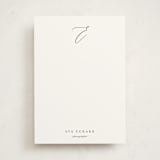 "Initial" - Personalized Stationery Cards in Onyx by Jennifer Postorino - Front