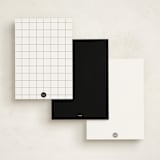 "Initial" - Personalized Stationery Cards in Onyx by Jennifer Postorino - Back of Card Options