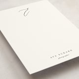 "Initial" - Personalized Stationery Cards in Onyx by Jennifer Postorino - Detail