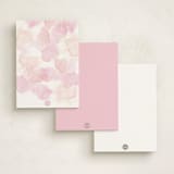 "Offshore" - Personalized Stationery Cards in Coral by Creo Study - Back of Card Options