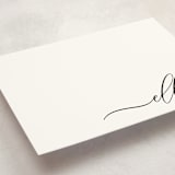"Pretty Script" - Personalized Stationery Cards in Noir by Lori Wemple - Detail