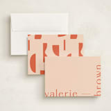 "Diamond" - Personalized Stationery Cards in Citrus by Blustery August - Assembled