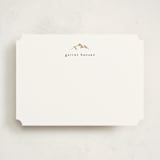 "Minimal Mountain" - Personalized Stationery Cards in Snow by Amy Payne - Front