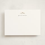 "Minimal Mountain" - Personalized Stationery Cards in Snow by Amy Payne - Front