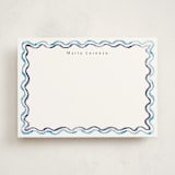 "watercolor wavy border" - Personalized Stationery Cards in Ocean by Cass Loh - Front
