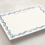 "watercolor wavy border" - Personalized Stationery Cards in Ocean by Cass Loh - Detail