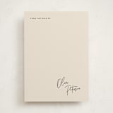 "Signed" - Personalized Stationery Cards in Champagne by JoAnn Jinks - Front