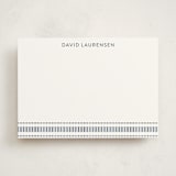 "Lineas" - Personalized Stationery Cards in Denim by Tamara Hilje - Front