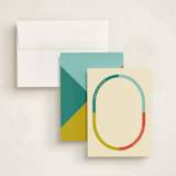 "Oval-blocked" - Personalized Stationery Cards in Gumdrops by Stacey Day - Assembled