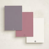 "flower press" - Personalized Stationery Cards in Mauve by Peony Rose Design - Back of Card Options