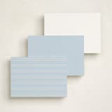 "Classic Start" - Personalized Stationery Cards in Powder Blue by Carolyn MacLaren - Back of Card Options