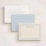 "Classic Start" - Personalized Stationery Cards in Powder Blue by Carolyn MacLaren - Assembled