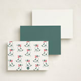 "Pawfect" - Personalized Stationery Cards in Evergreen by Megan Davis - Back of Card Options
