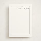 "Minimal border" - Personalized Stationery Cards in Coal by Hudson meet Rose - Front