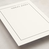 "Minimal border" - Personalized Stationery Cards in Coal by Hudson meet Rose - Detail
