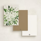 "Soft Sprigs" - Personalized Stationery Cards in Champagne by Jennifer Postorino - Back of Card Options