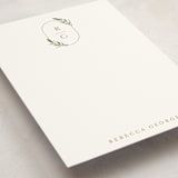 "Soft Sprigs" - Personalized Stationery Cards in Champagne by Jennifer Postorino - Detail