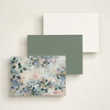 "Morning Light" - Personalized Stationery Cards in Fresh Blue by Sonal Nathwani - Back of Card Options