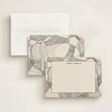 "Random Land" - Personalized Stationery Cards in Ivory Black by Catilustre - Assembled