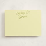"Bloom" - Personalized Stationery Cards in Caribbean Citrus by Morgan Kendall - Front