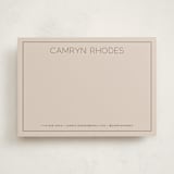 "Sans Serif" - Personalized Stationery Cards in Ginger by Hooray Creative - Front